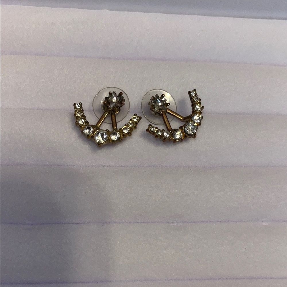 Chic Gold and Silver Crystal Earrings
